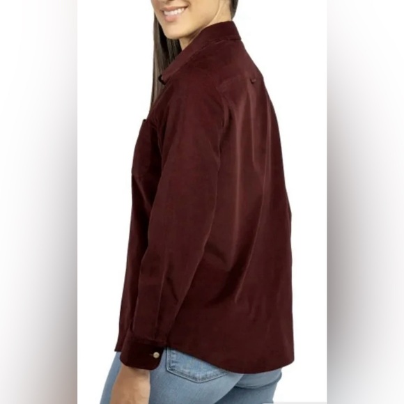 Jachs women’s Deep Burgundy Button Down Shirt - Picture 2 of 5